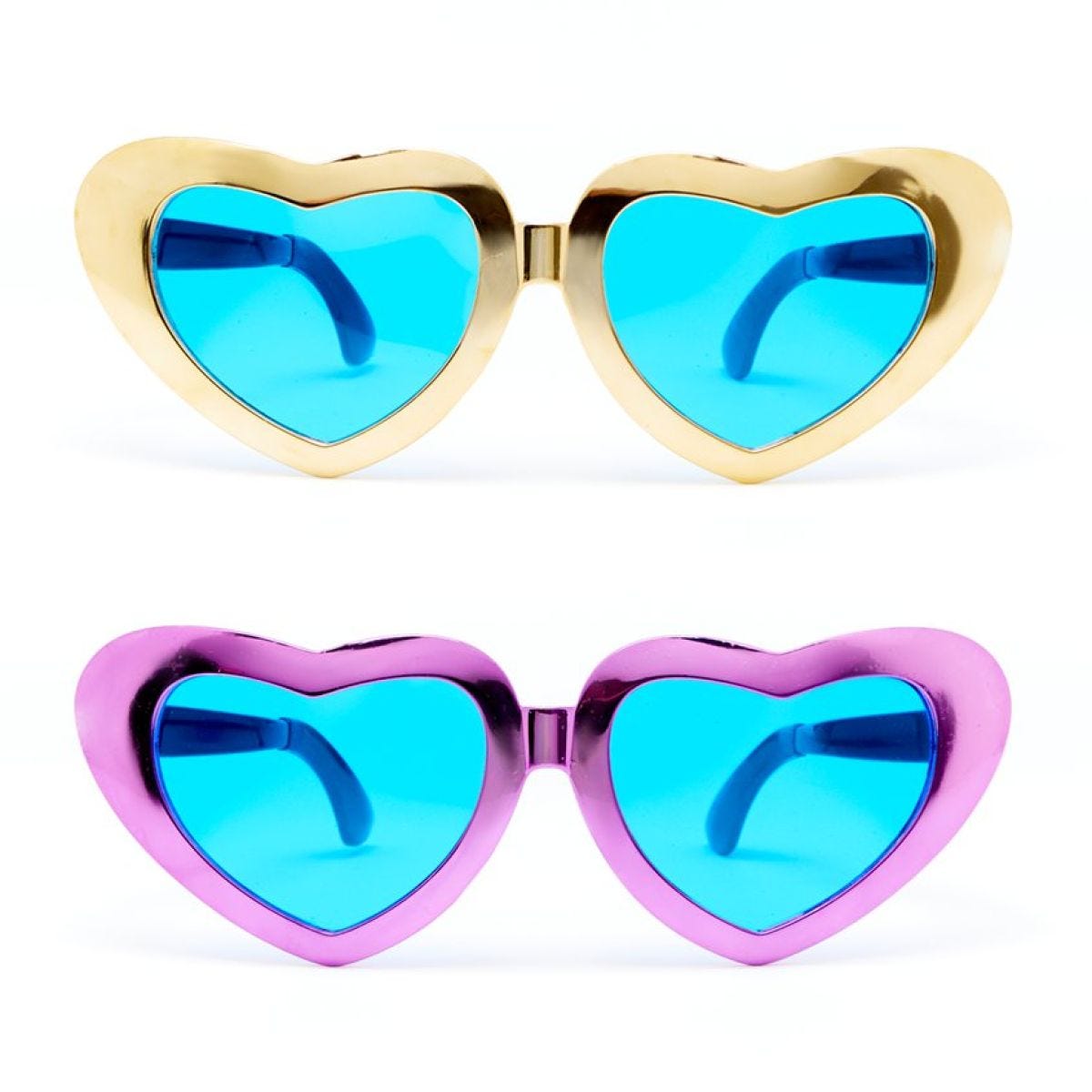 Jumbo Heart Shaped Glasses - Assorted Colours