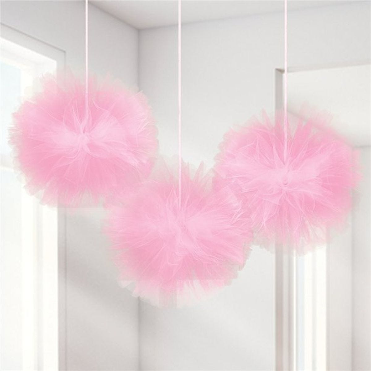 Fluffy New Pink Tulle Decoration - 12"