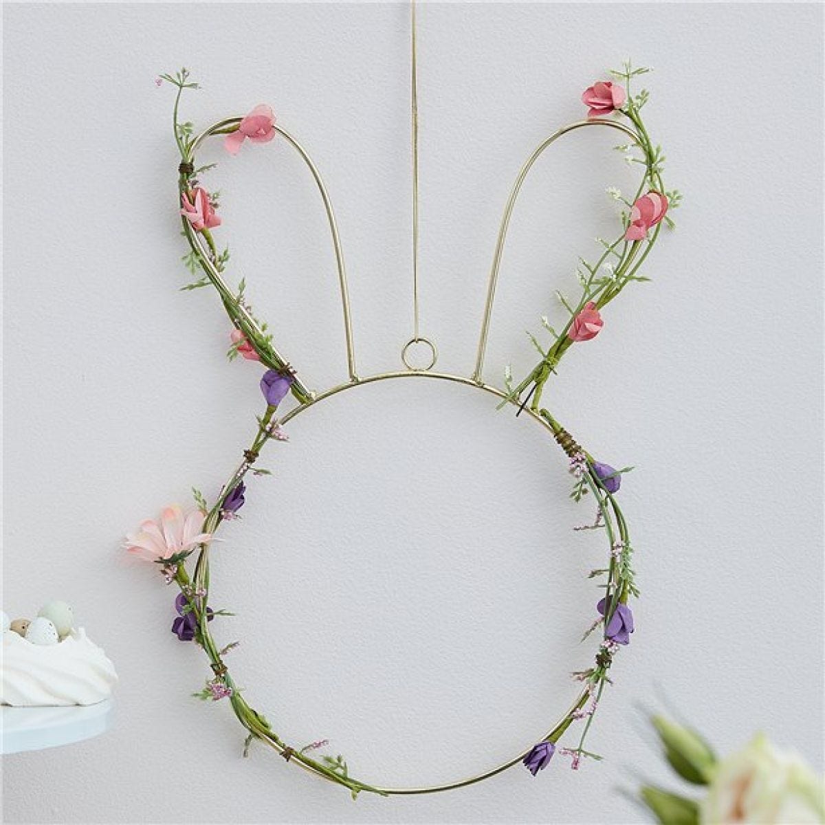 Spring Foliage Bunny Wreath - 32cm