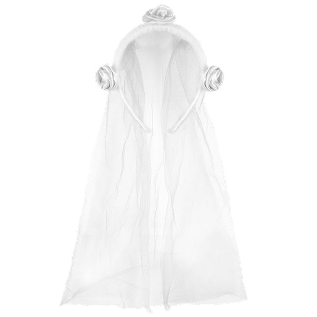 Bride To Be White Flower Veil - 1.5m