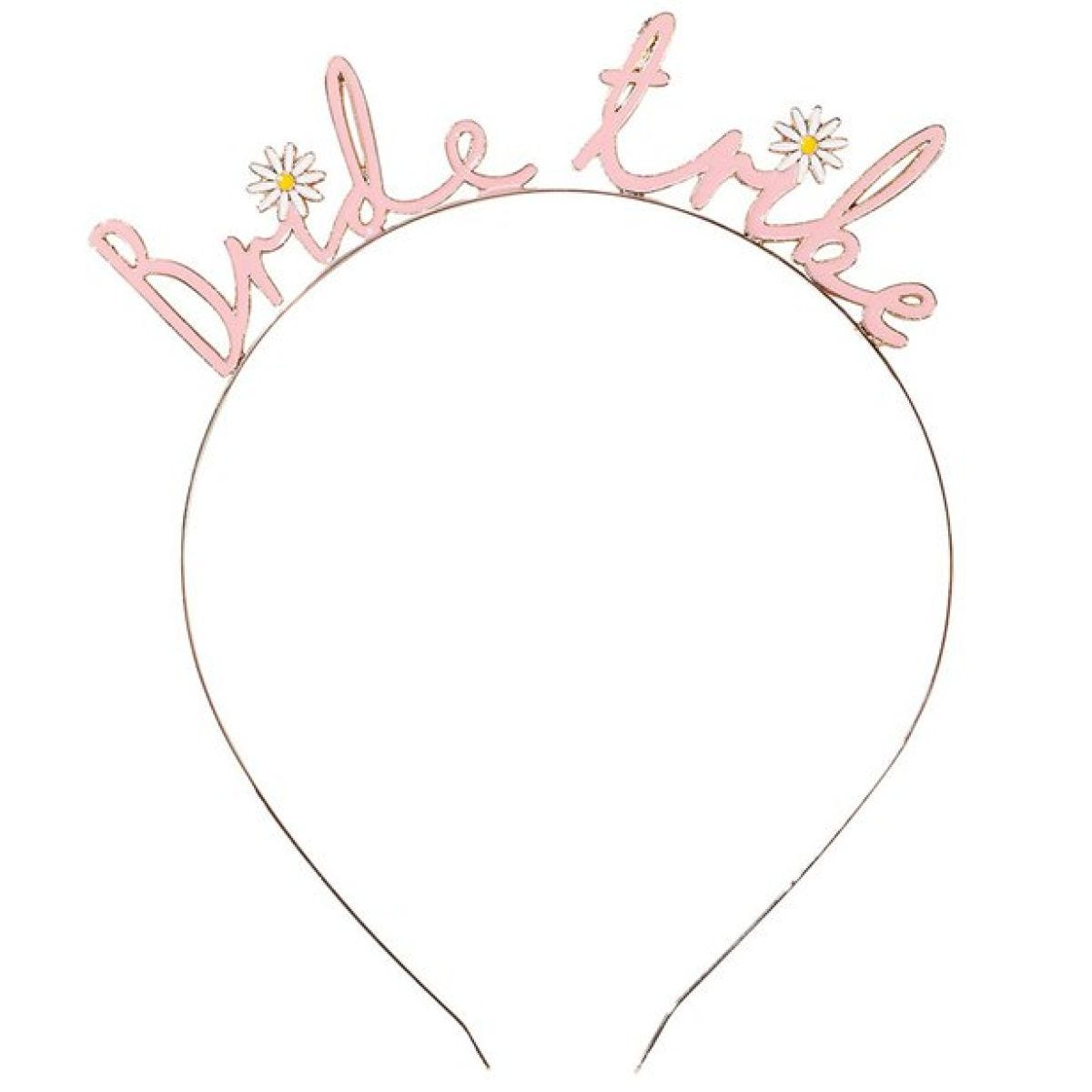 Pink Bride Tribe Daisy Headband