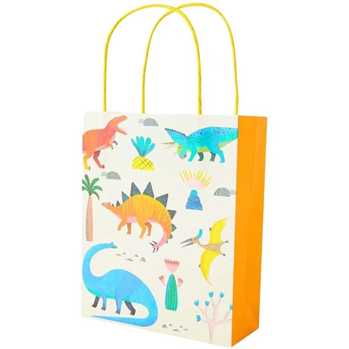 Dinosaur Paper Party Bag - 28cm (8pk)