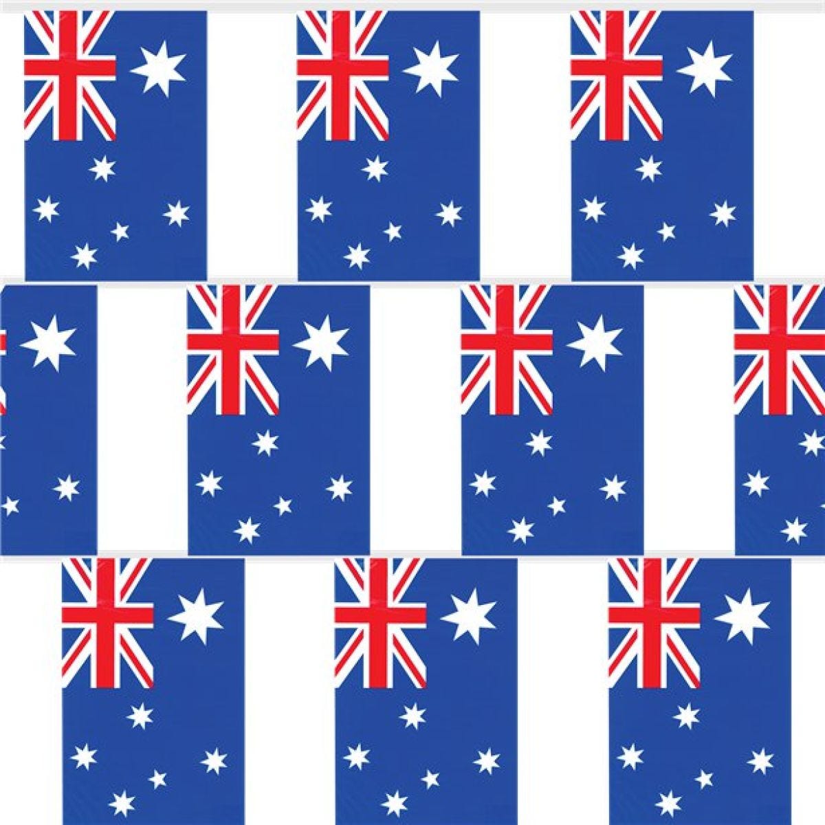 Australian Flag Plastic Bunting - 4m