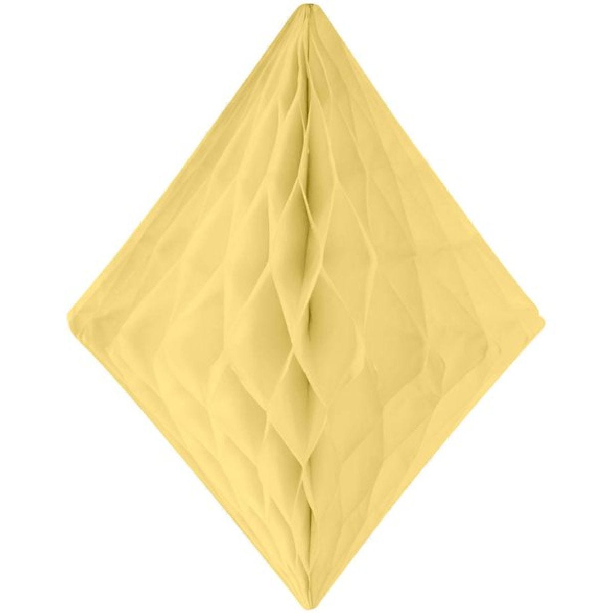Ivory White Honeycomb Diamond Decoration - 30cm