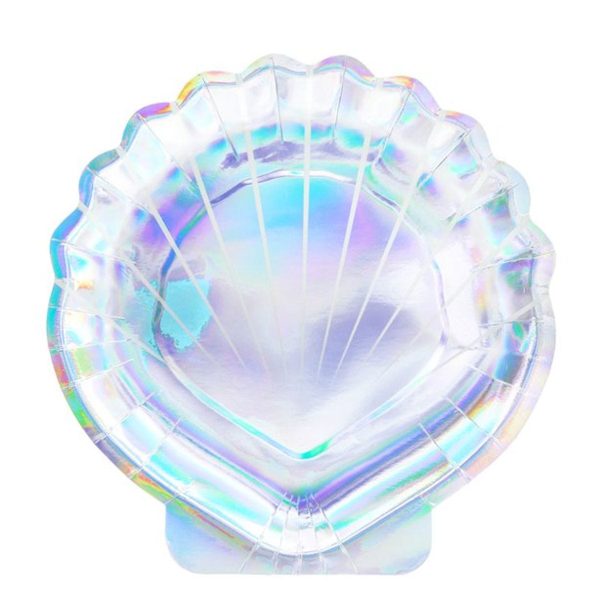 Iridescent Sea Shell Shaped Paper Plates - 18.5cm (6pk)