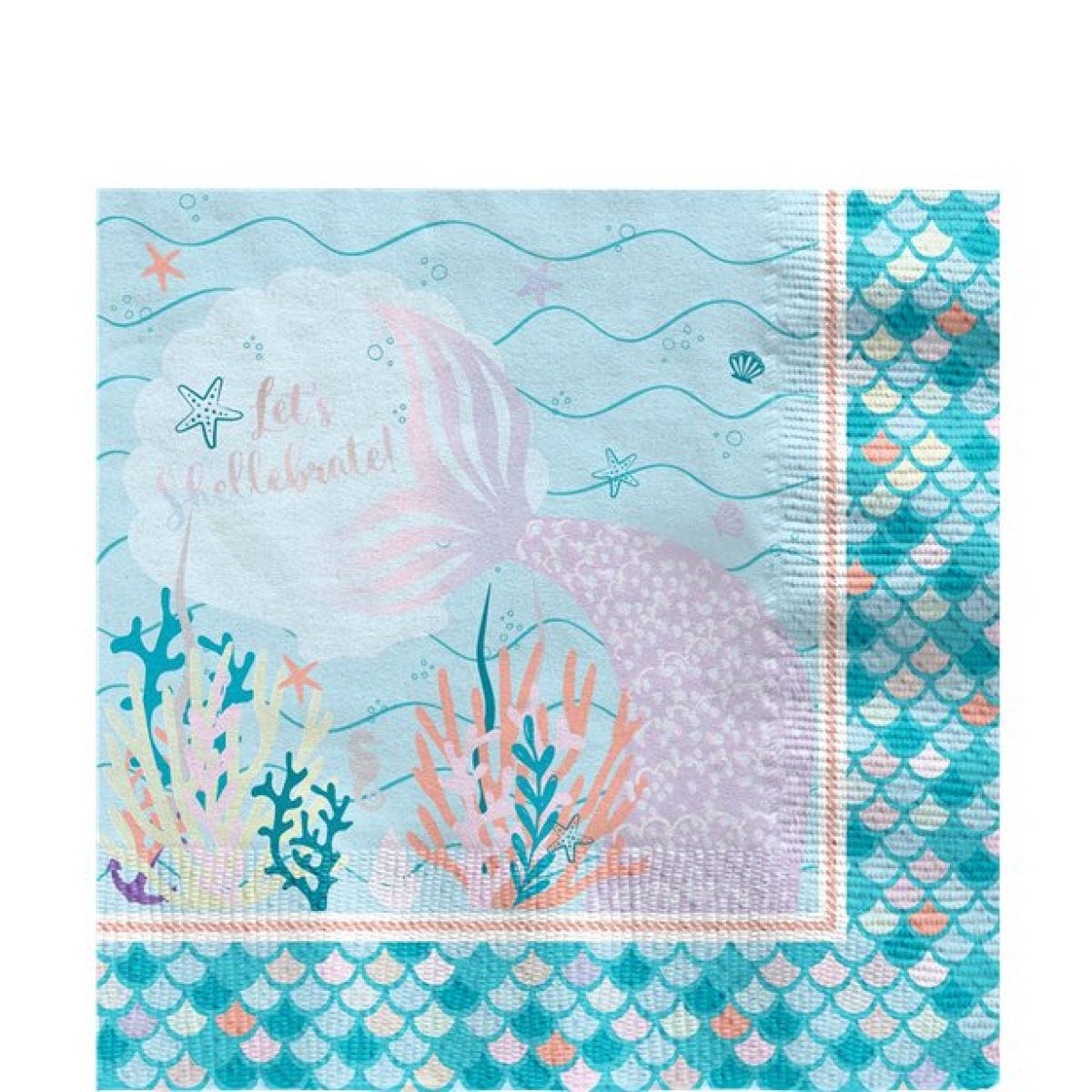 Mermaid Tales Paper Napkins - 33cm (16pk)