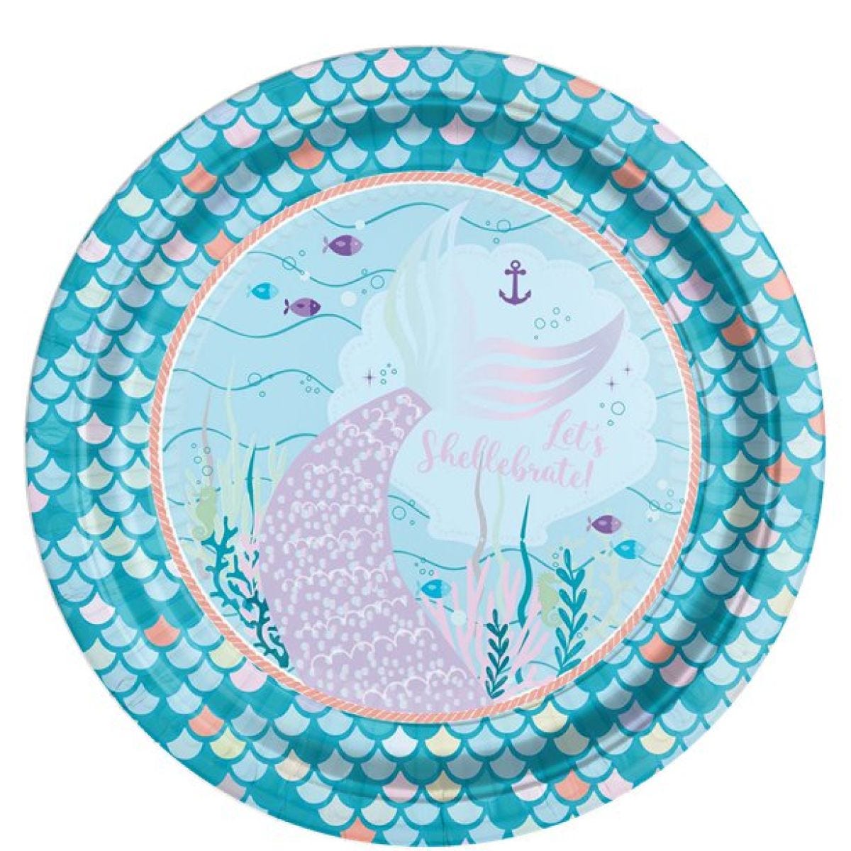 Mermaid Tales Paper Plates - 23cm (8pk)
