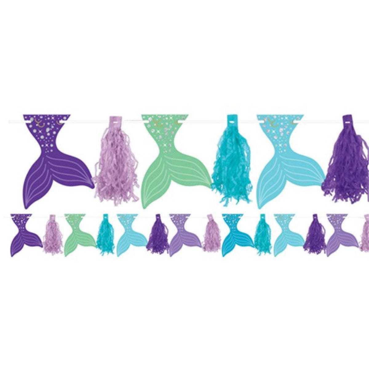 Mermaid Wishes Glitter Tassel Garland - 3m