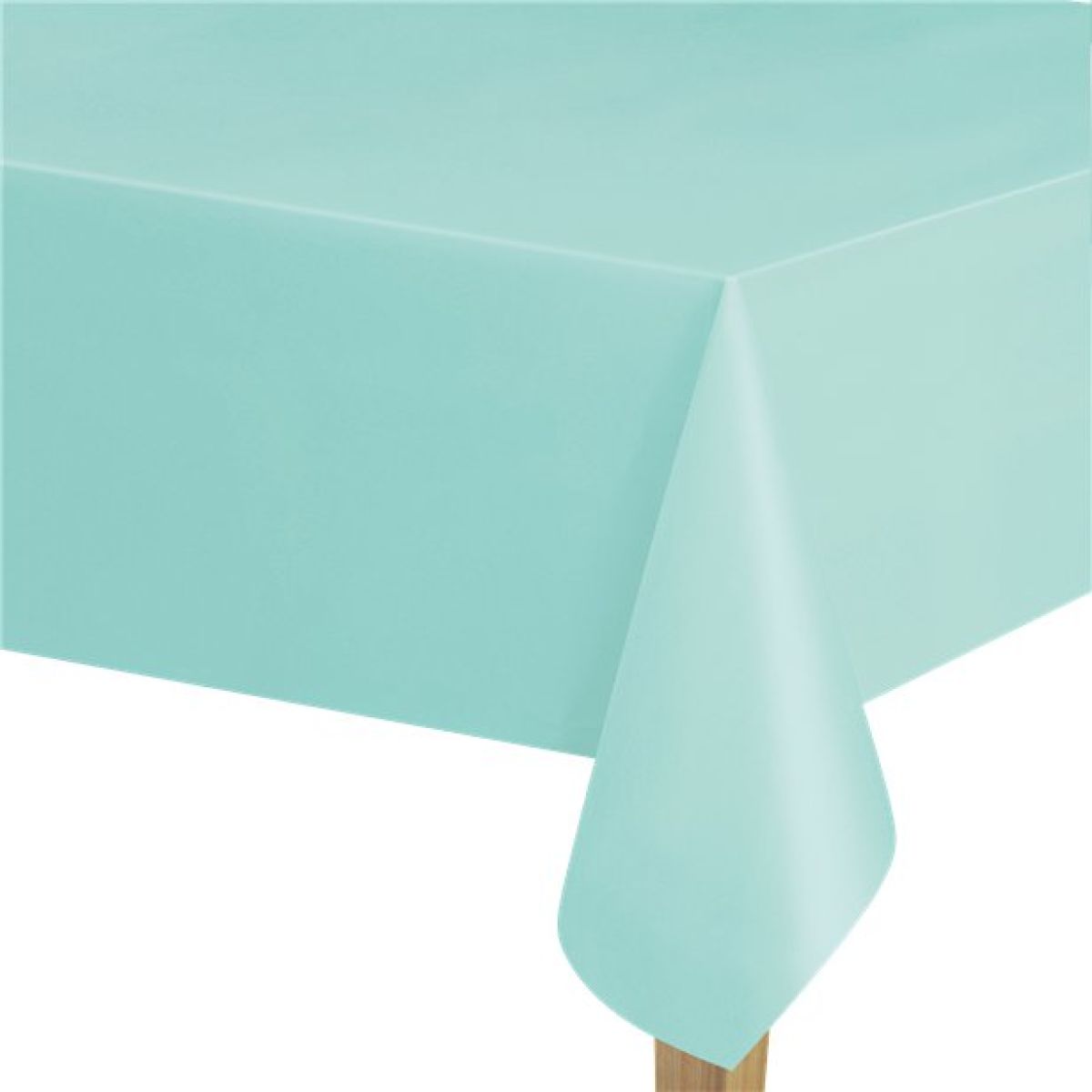 Mint Green Plastic Table Cover - 1.37m x 2.74m