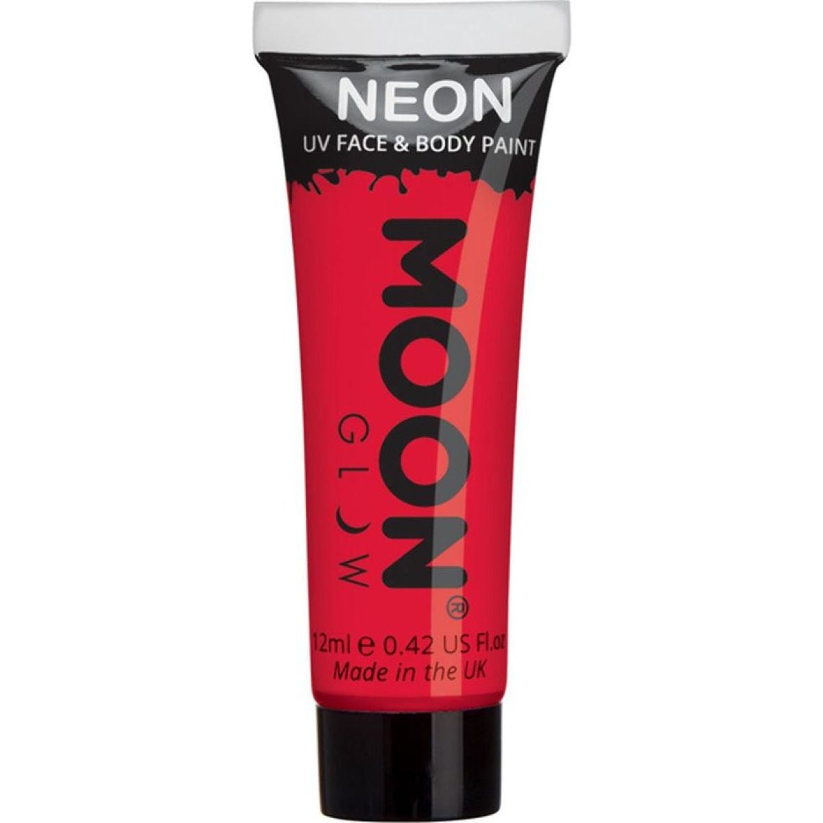 UV Neon Face & Body Paint - Red 12ml