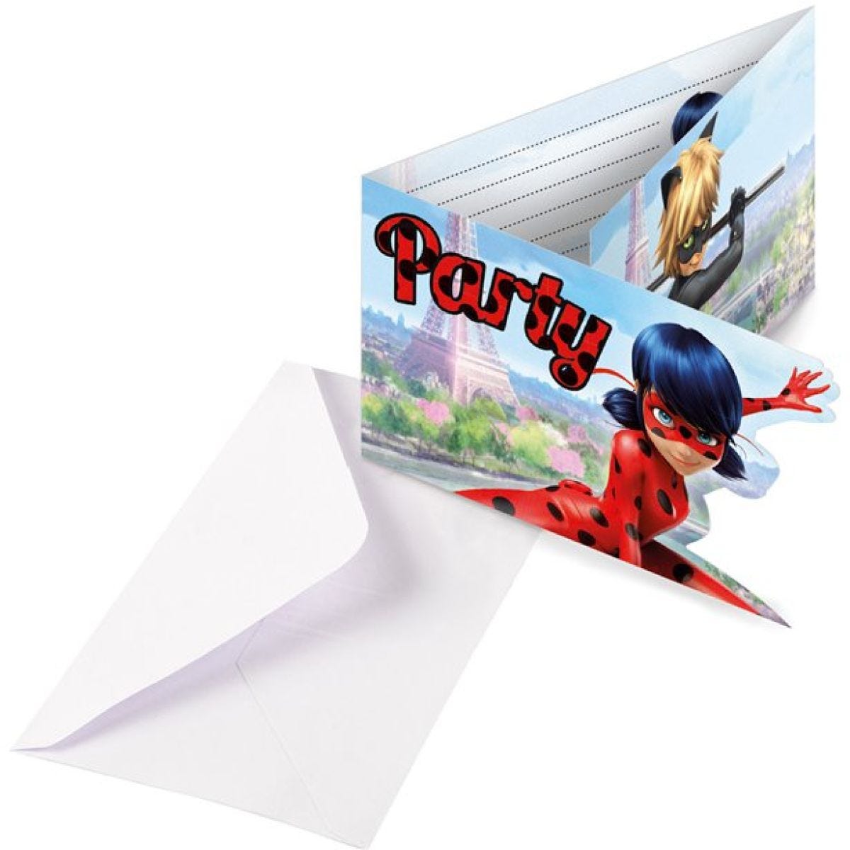 Miraculous Ladybug Party Invitation Cards (8pk)