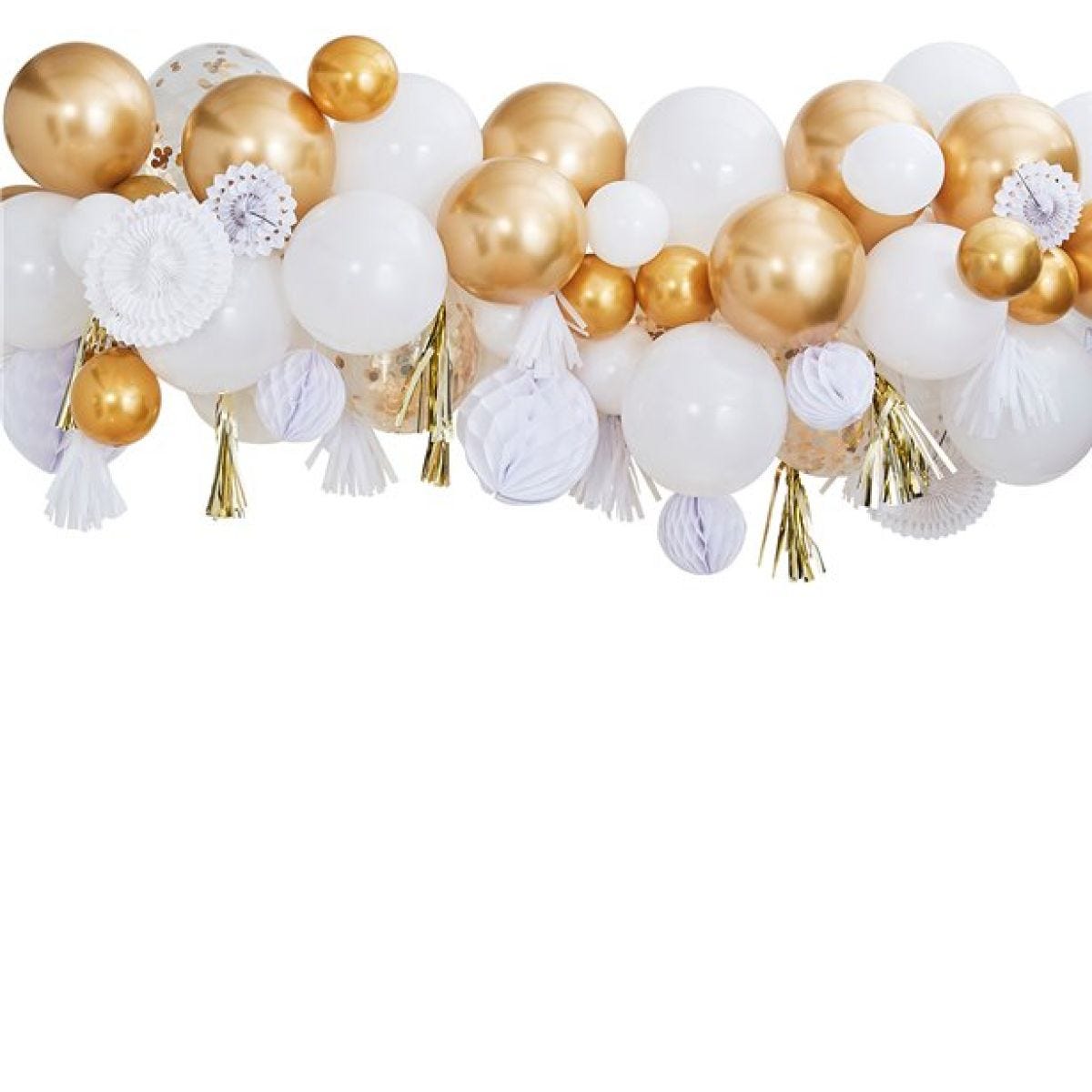 Gold Mix Balloon Garland Decorating Kit