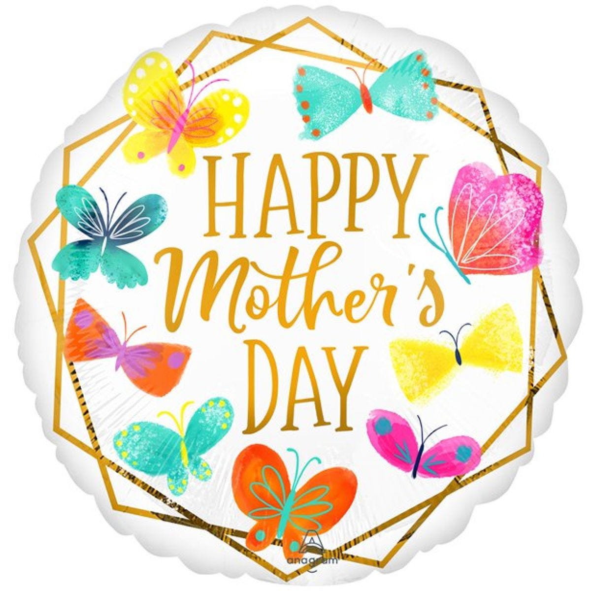 Mother&apos;s Day Gold Trim Balloon - 18" Foil