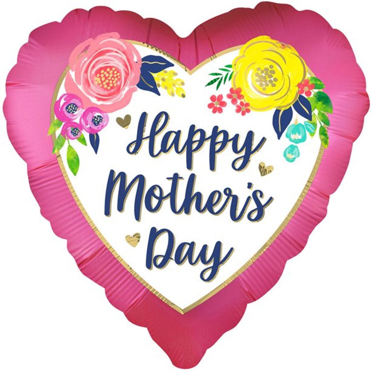 Pink Watercolour Mother&apos;s Day Balloon - 18" Foil