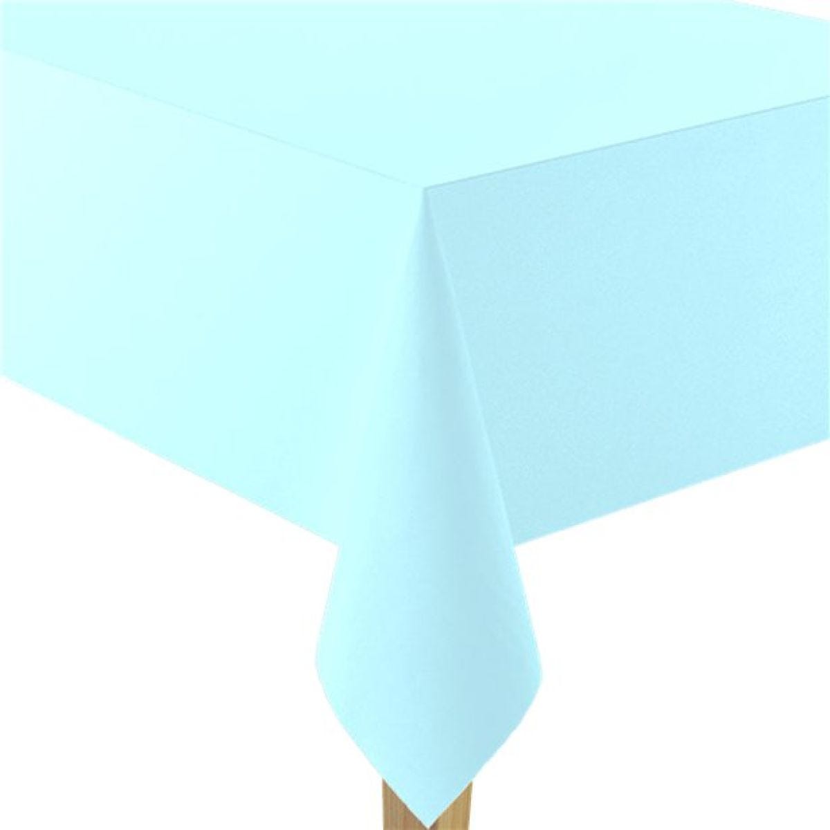 Baby Blue Plastic Table Cover - 2.8m x 1.4m