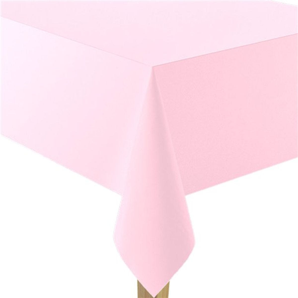 Baby Pink Plastic Tablecover - 274cm x 137cm