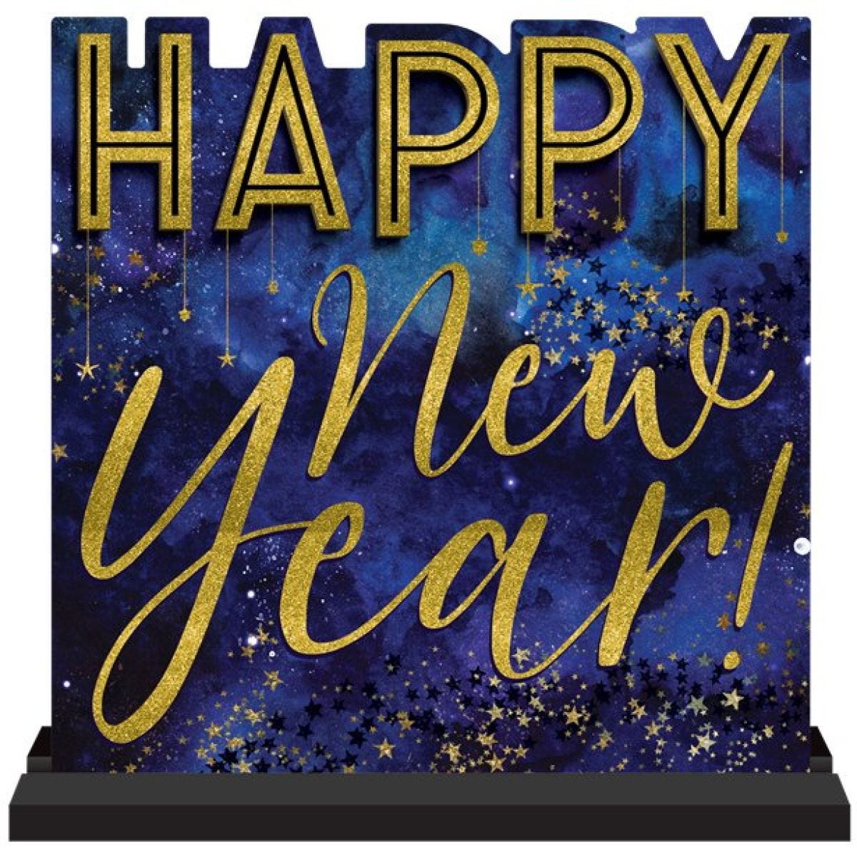 Happy New Year Wooden Sign - 28cm