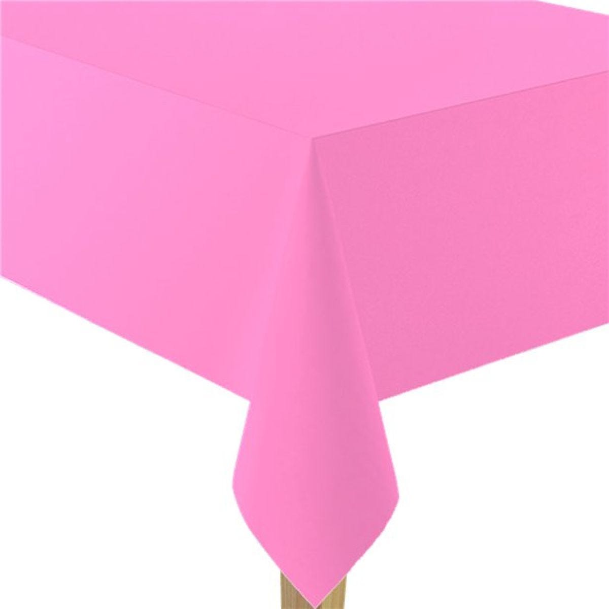 Bright Pink Paper Table Cover - 2.8m x 1.4m