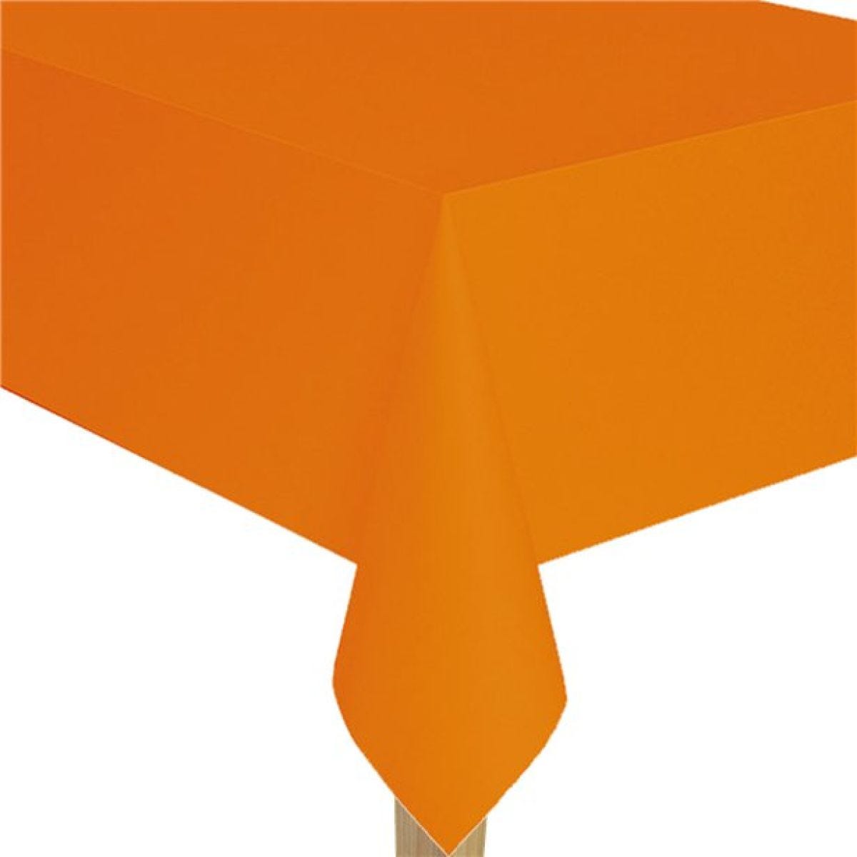 Orange Plastic Table Cover - 2.8m x 1.4m