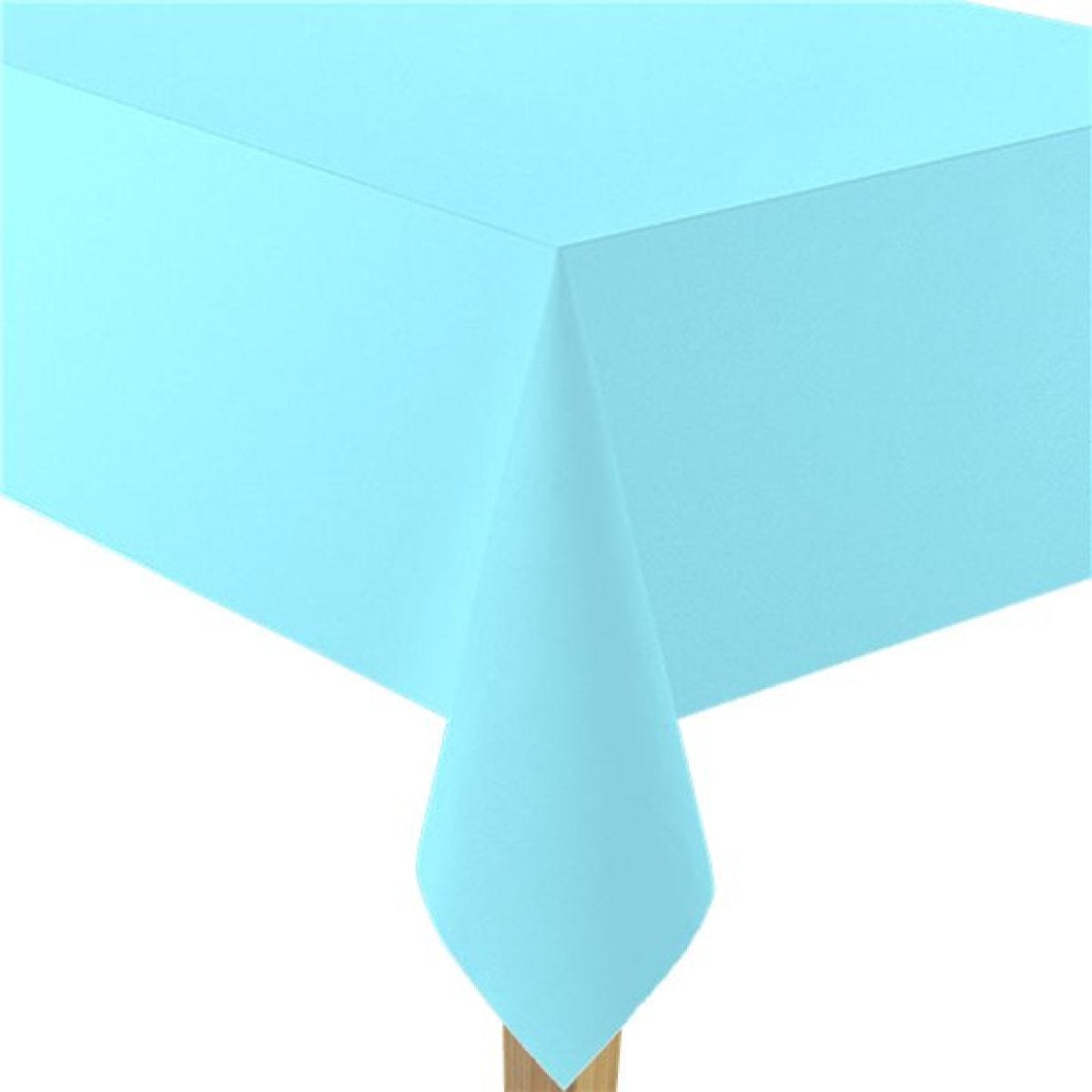 Turquiose Plastic Tablecover - 274cm x 137cm