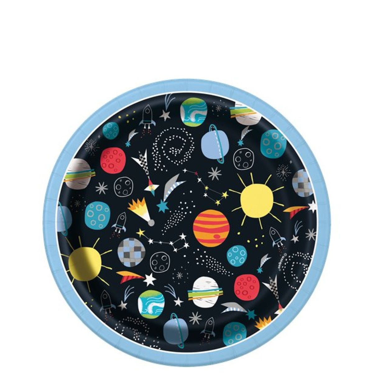 Outer Space Dessert Plates - 17cm (8pk)