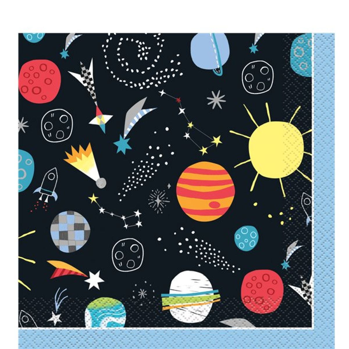 Outer Space Paper Napkins - 33cm (16pk)