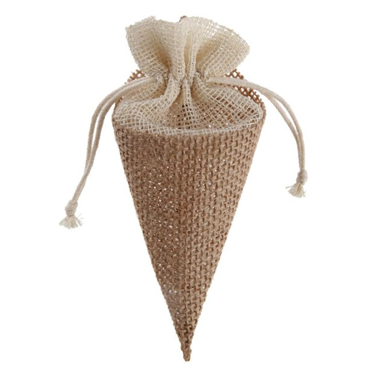 Hessian Cone Favor Bags