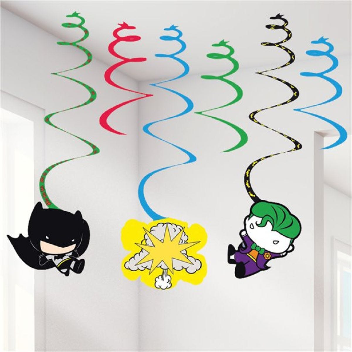 Batman & Joker Swirl Decorations (6pk)