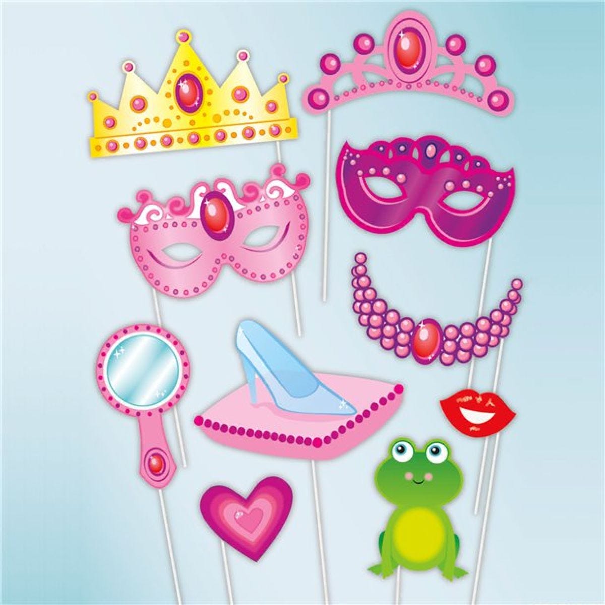 Princess Photo Booth Props (10pk)