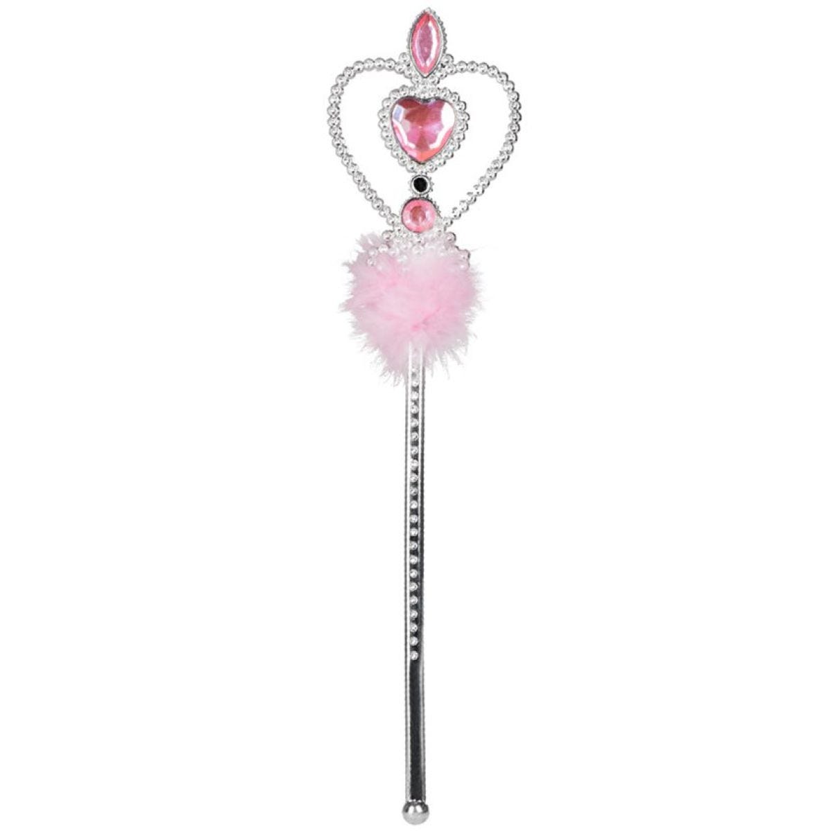 Pink Marabou Trim Wand with Gems