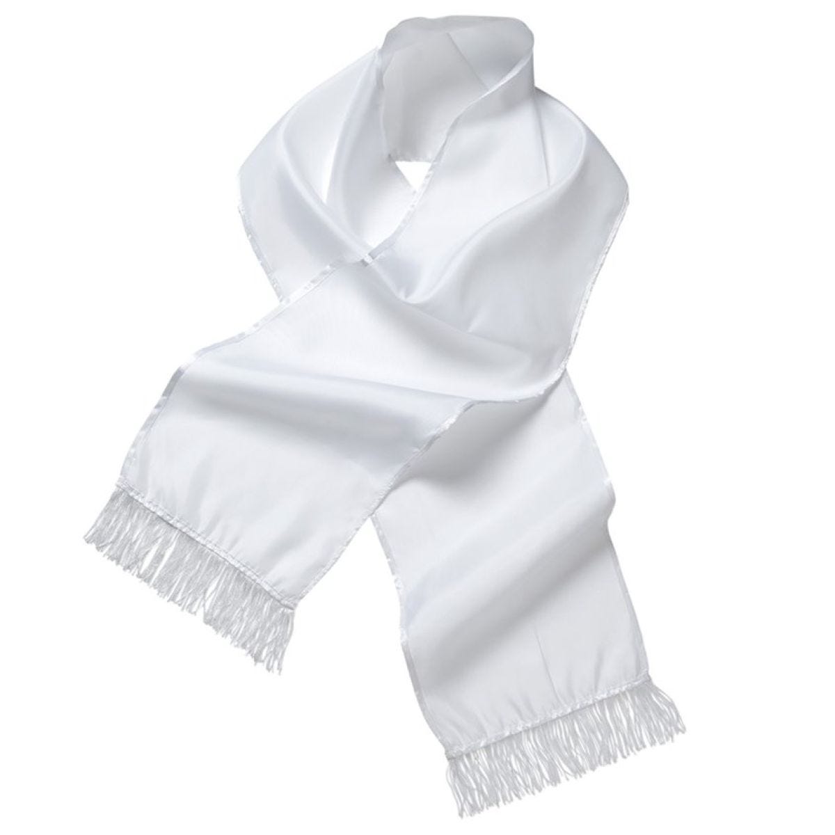 White Satin Scarf