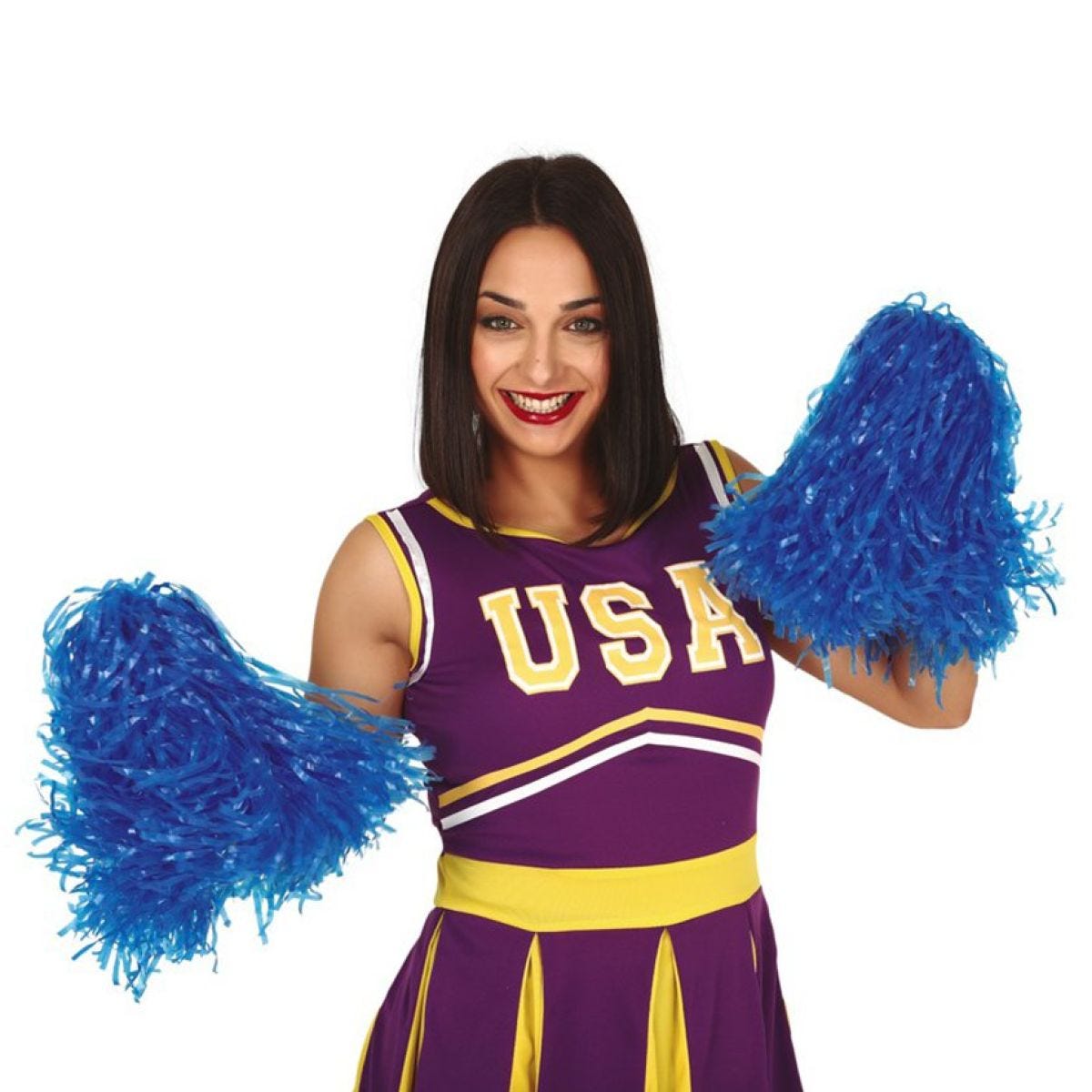 Blue Cheerleading Pom Poms - Standard