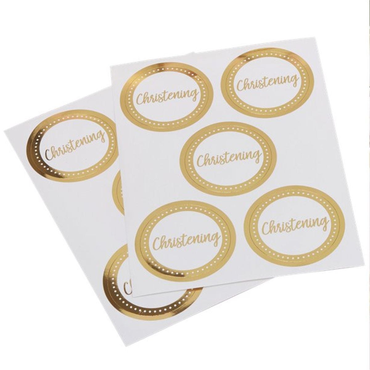 Pattern Works Gold &apos;Christening&apos; Stickers