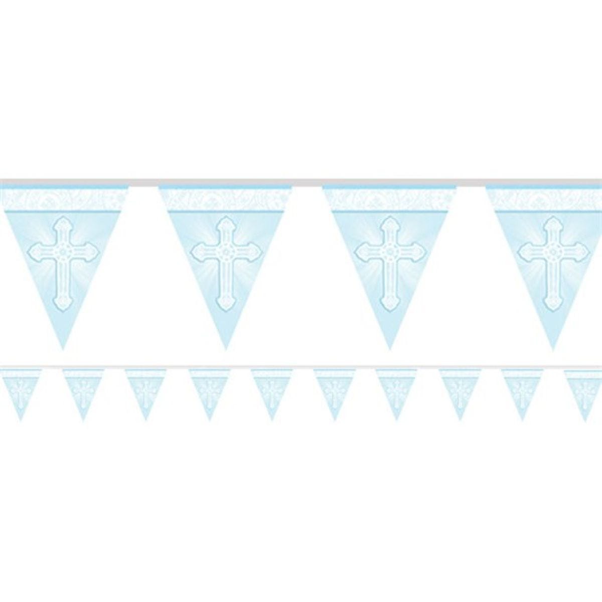 Radiant Cross Blue Flag Banner - 3.6m
