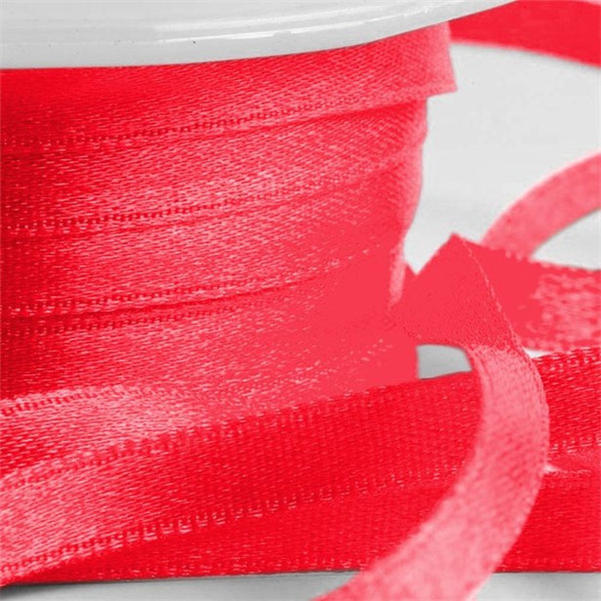 Red Satin Ribbon - 6mm