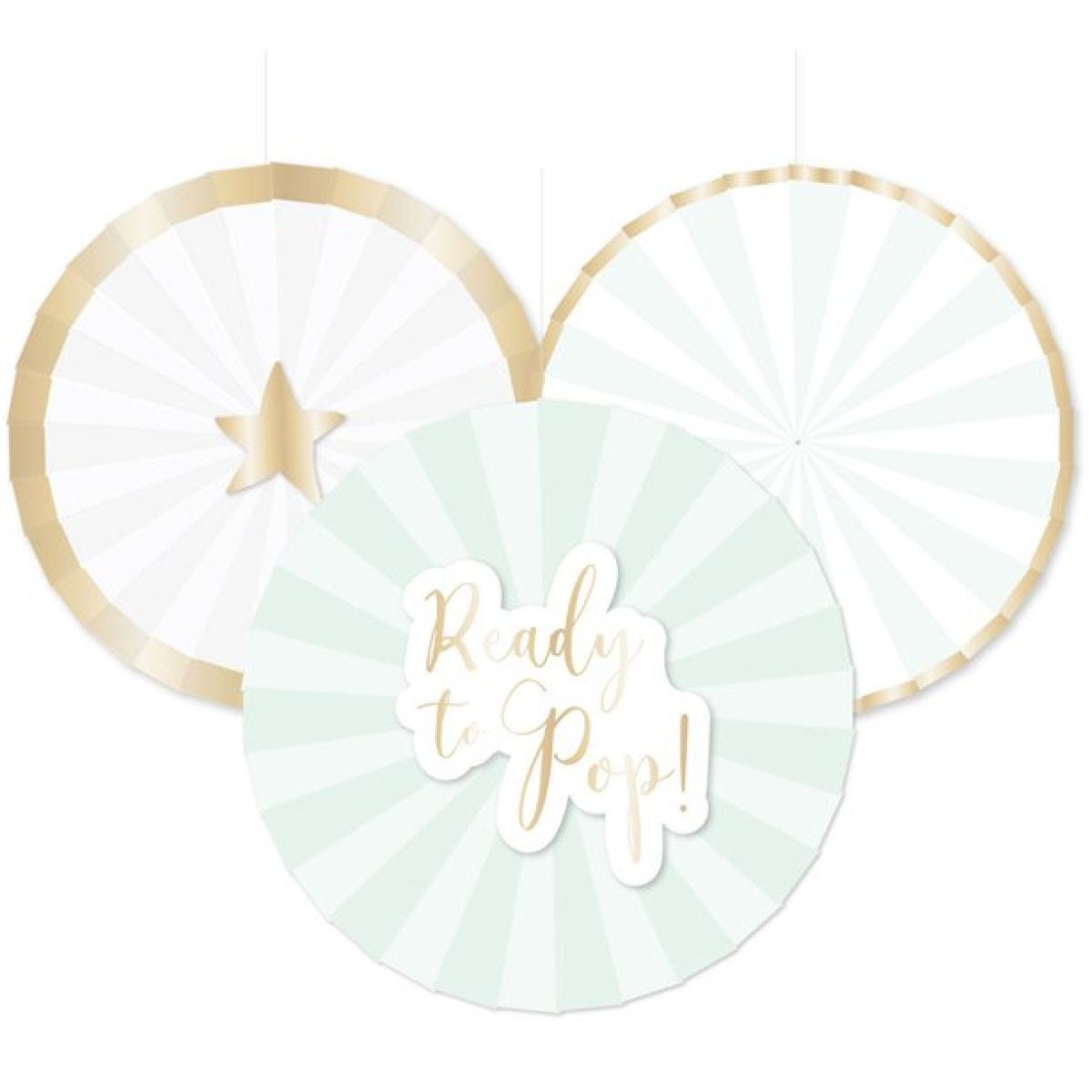 Ready To Pop Paper Fan Kit - 30cm (3pk)