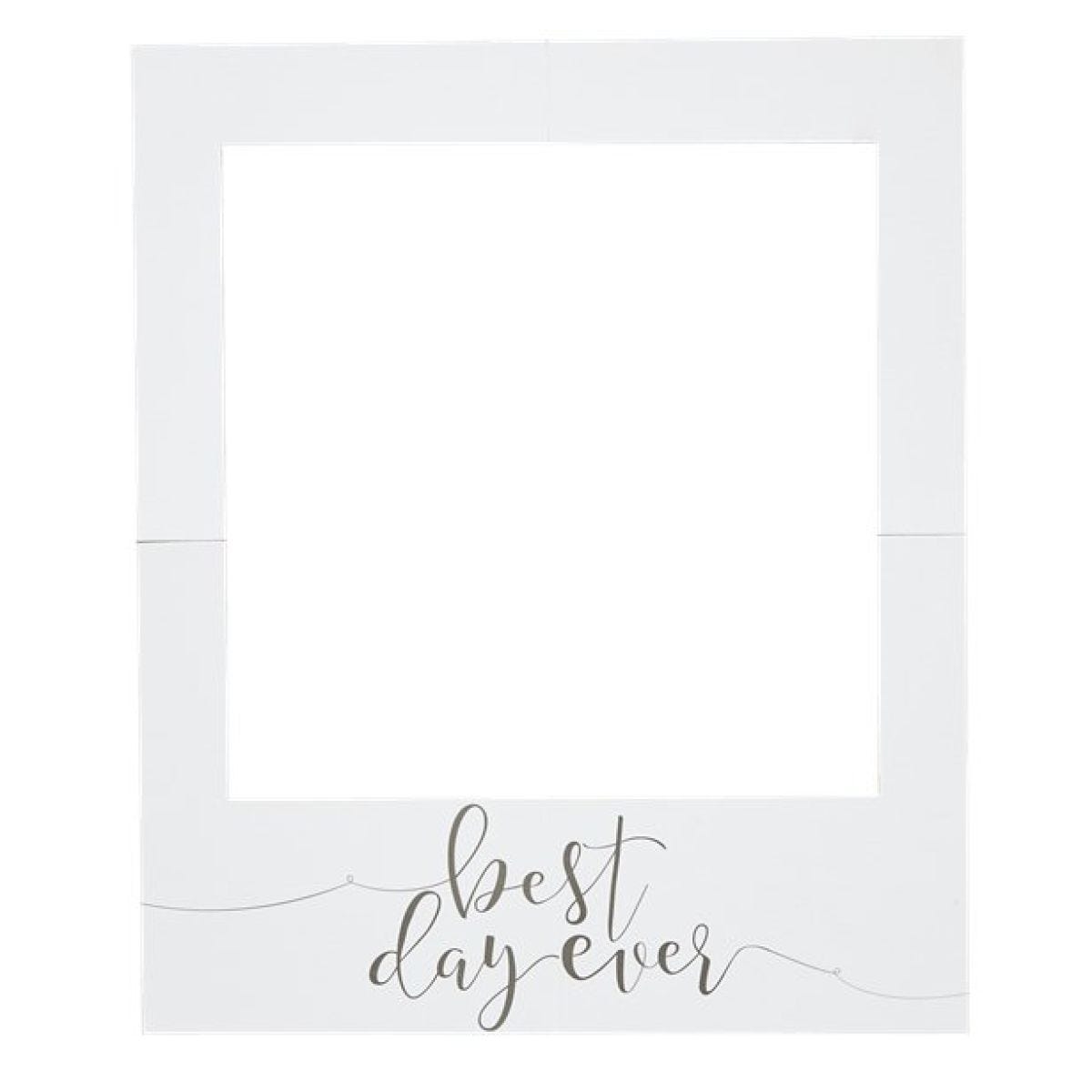 Rustic Country &apos;Best Day Ever&apos; Giant Polaroid Photo Prop Sign - 82cm