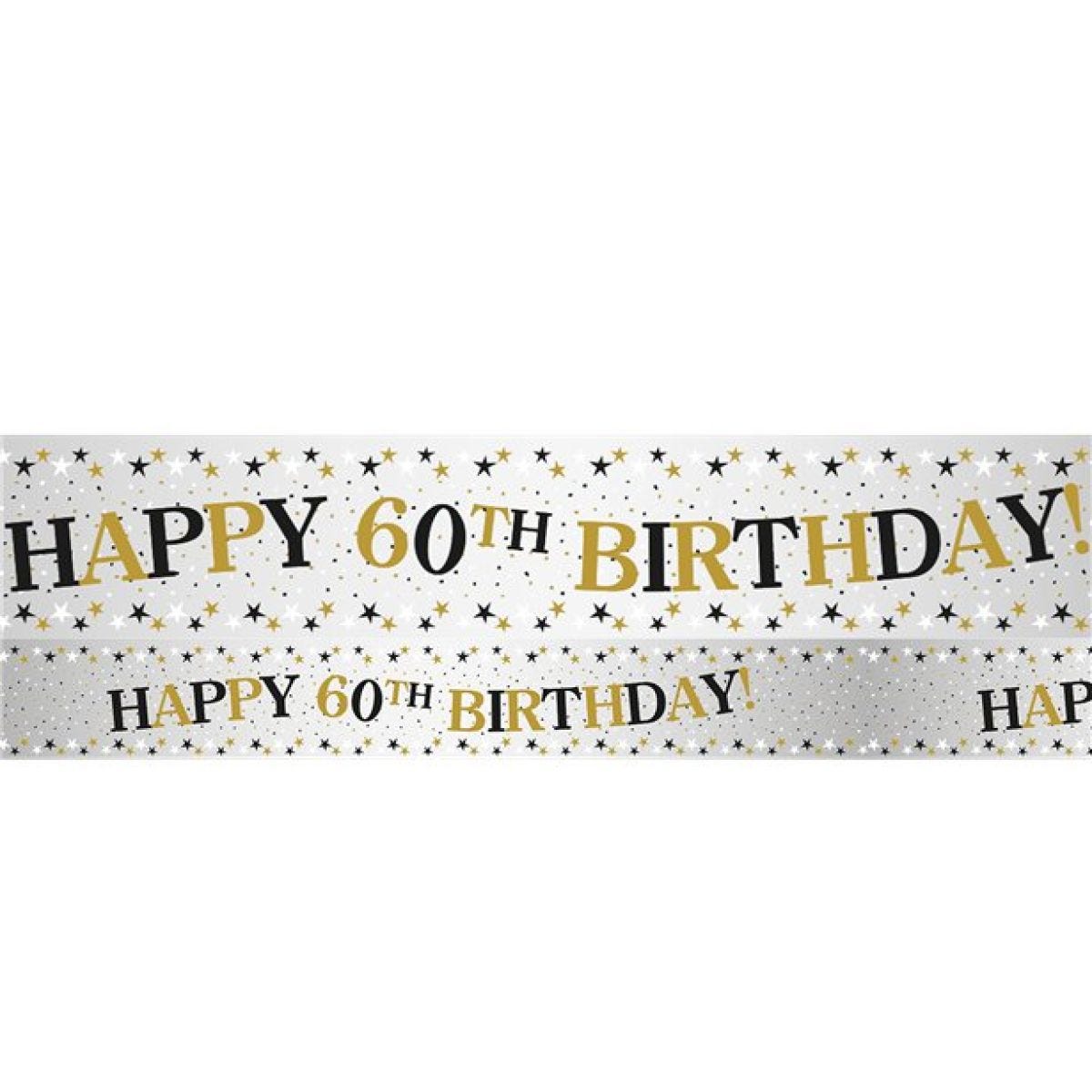 Sparkling Celebration 60th Foil Banner - 2.7m