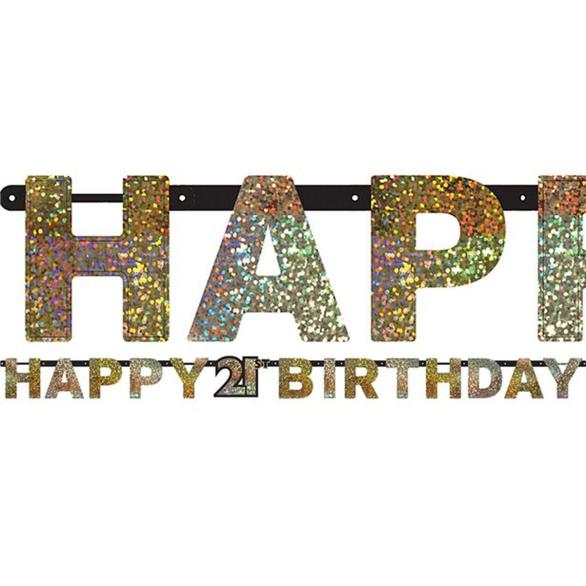 Sparkling Celebration 21st Birthday Letter Banner - 2m