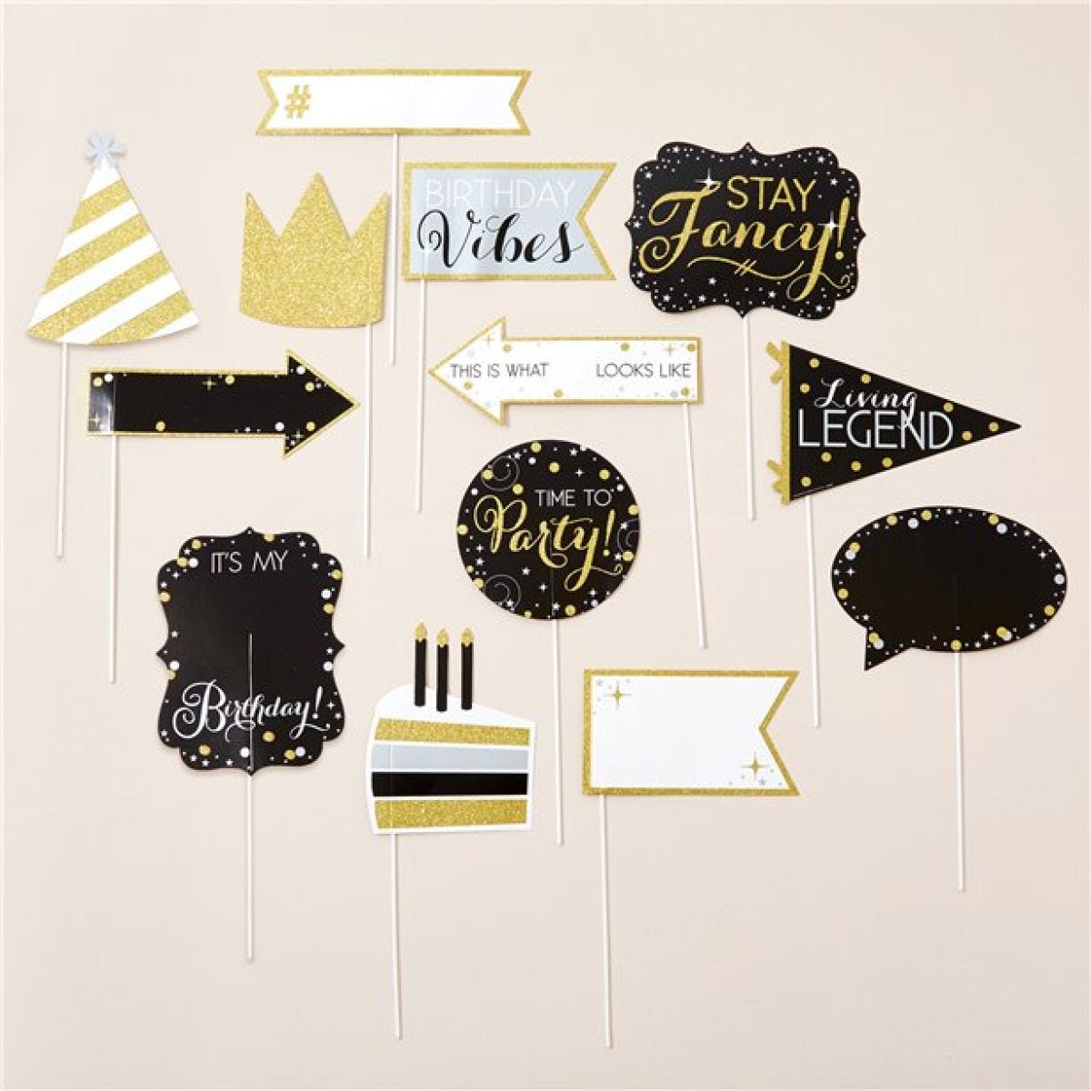 Sparkling Celebration Add an Age Photo Props (13pk)