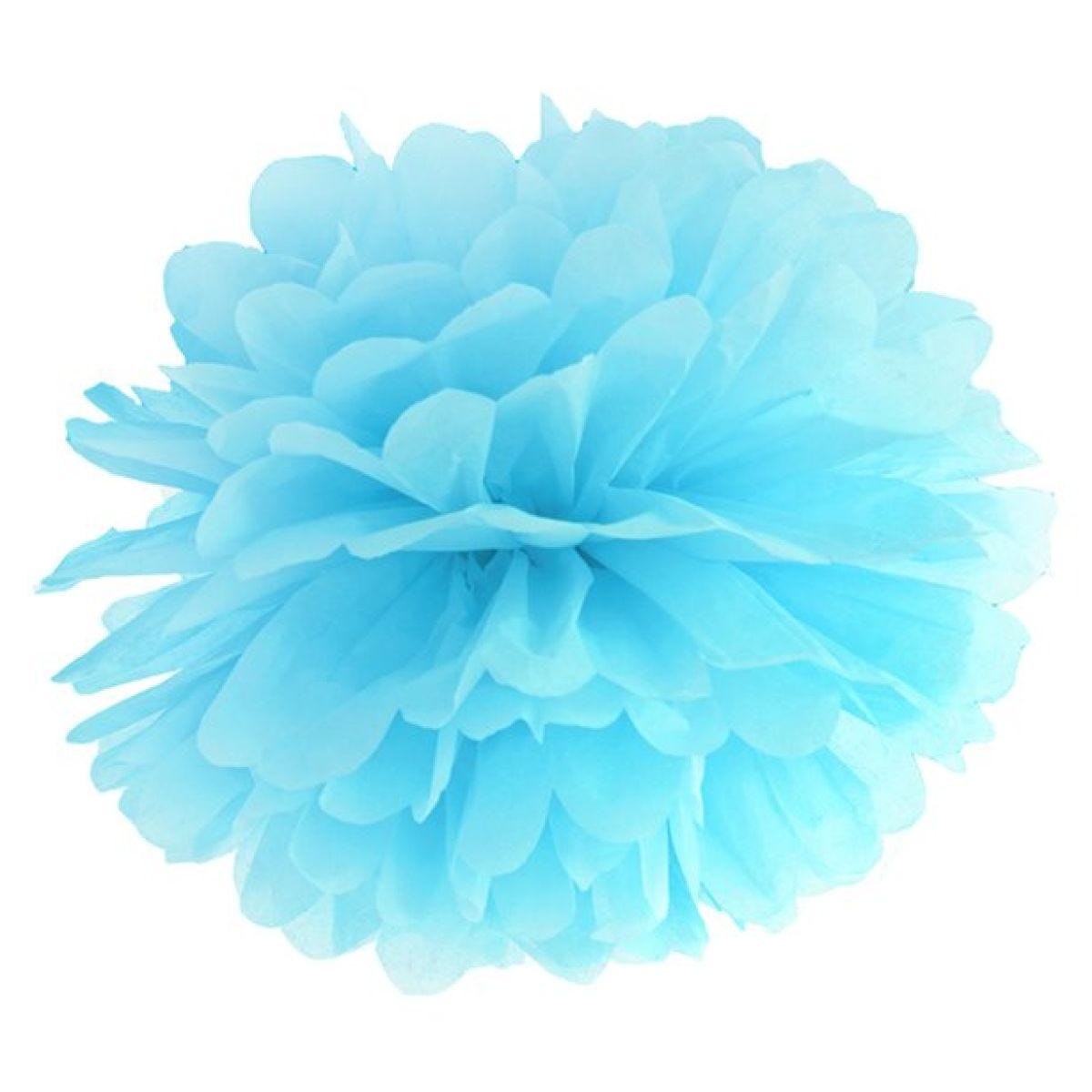 Turquoise Pom Pom Decoration - 25cm