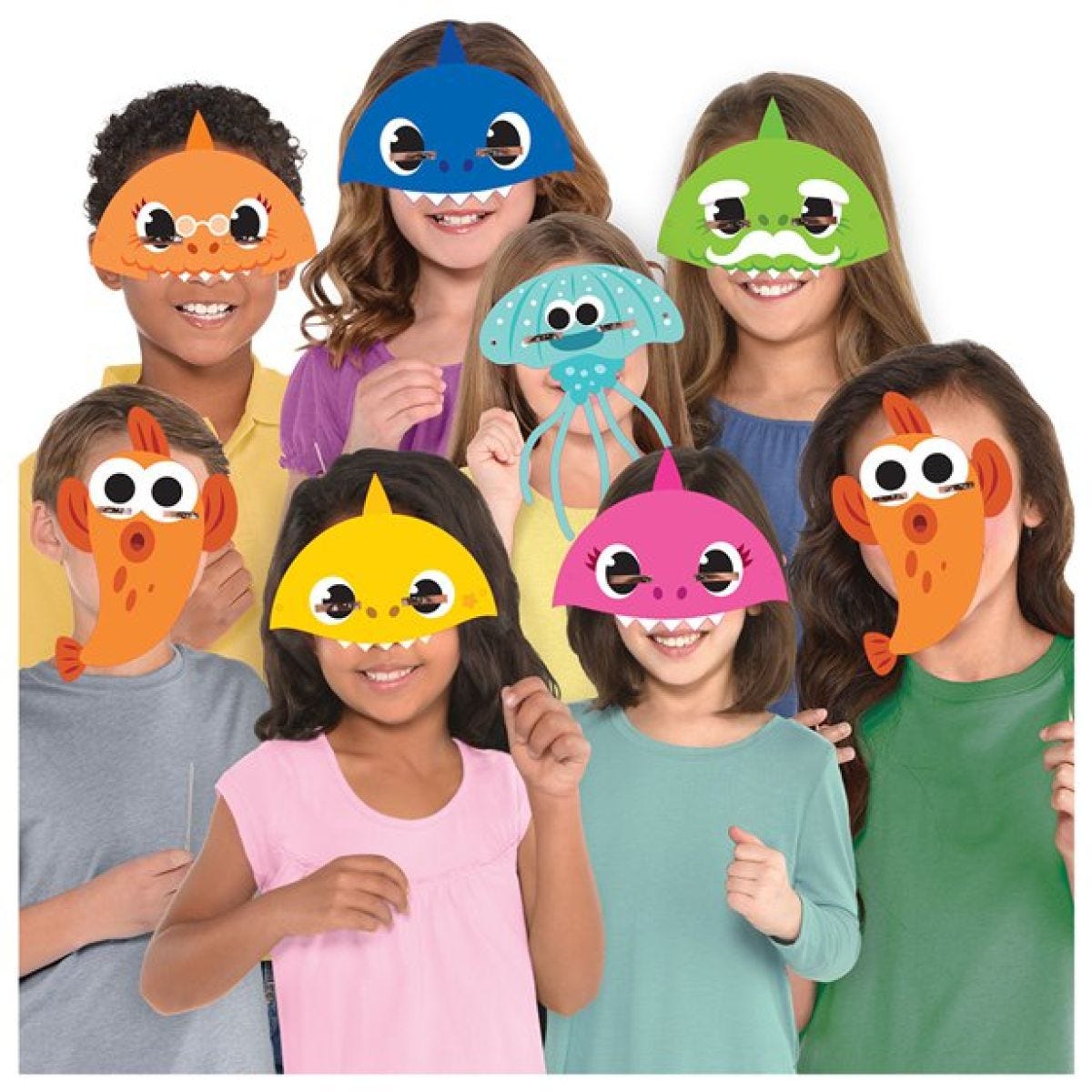 Baby Shark Assorted Paper Party Masks