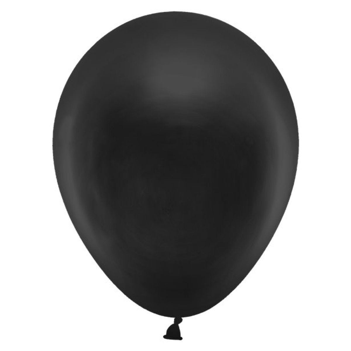 Black Metallic Balloons - 12" Latex (10pk)