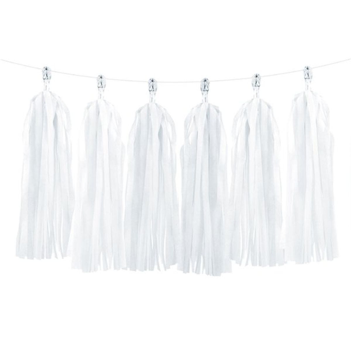 White Tassel Garland Decoration - 1.5m