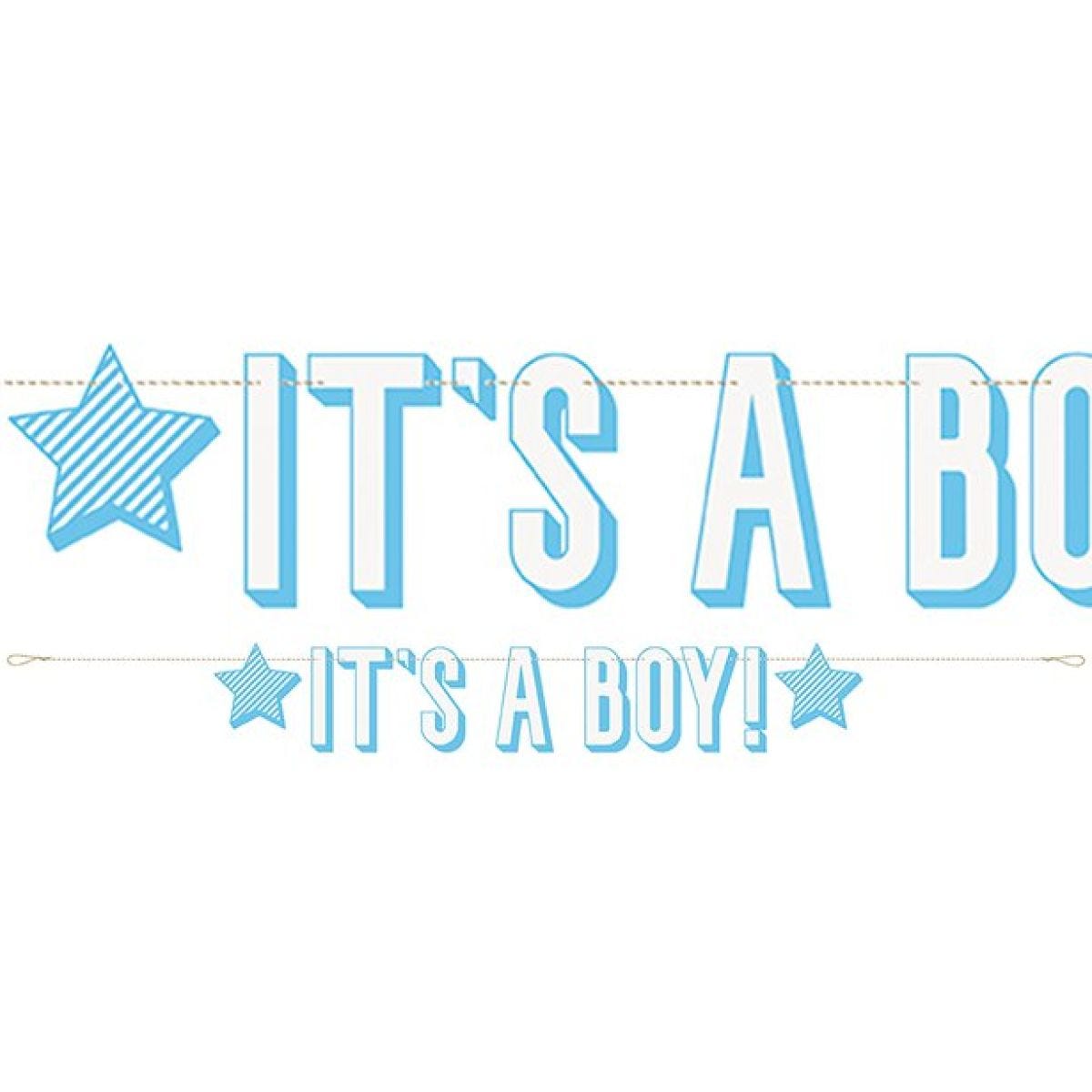 It&apos;s A Boy Paper Banner - 1.8m