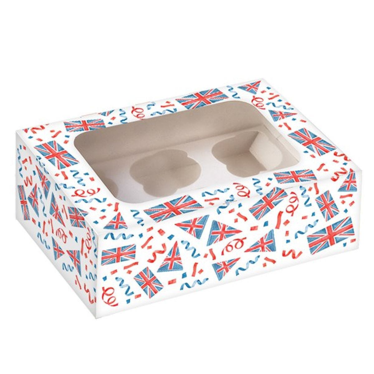 Union Jack Cupcake Box - 23cm