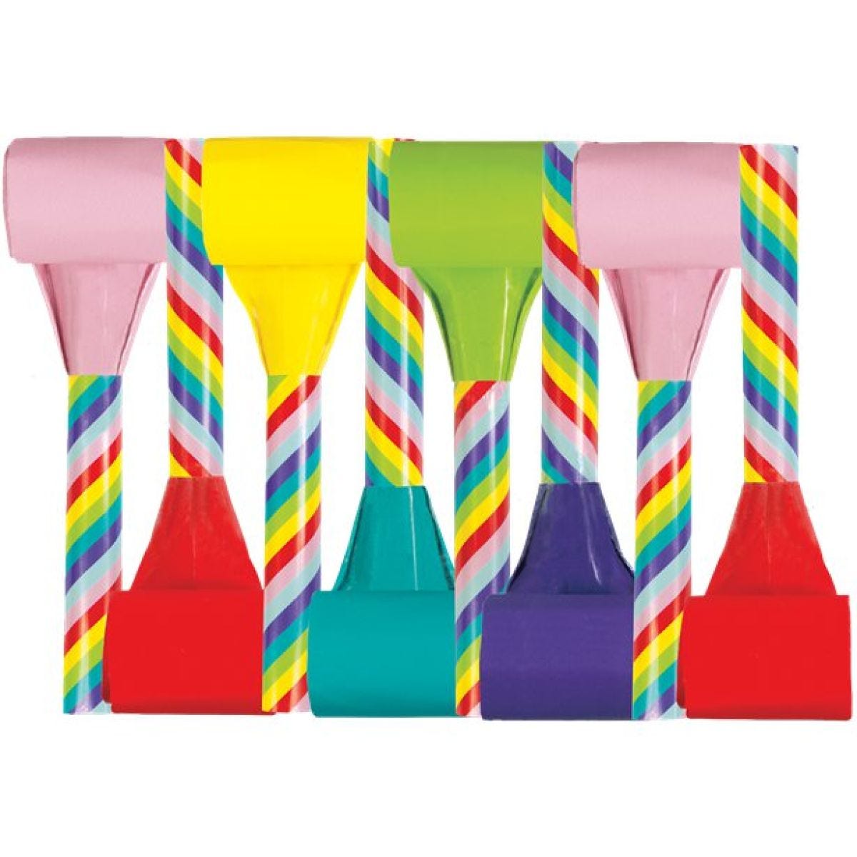 Rainbow Candy Stripe Party Blowers