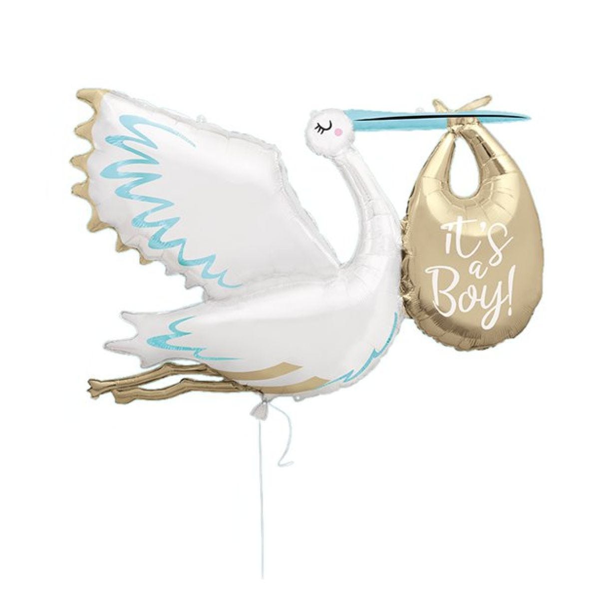 It&apos;s A Boy Stork Giant Balloon - 62" Foil