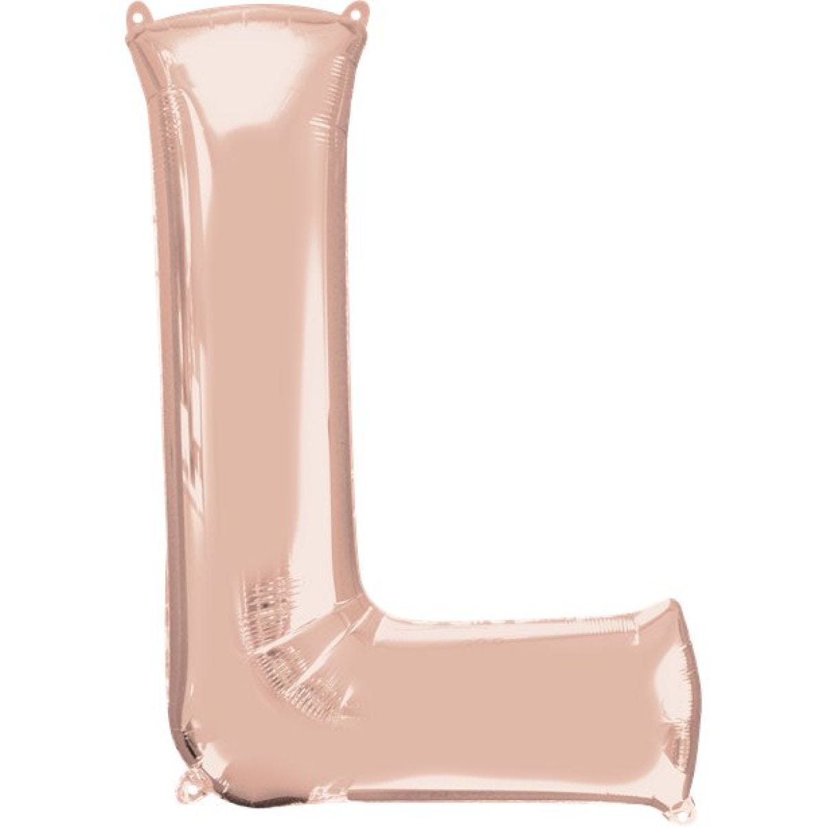 Rose Gold Letter L Balloon - 34 Foil