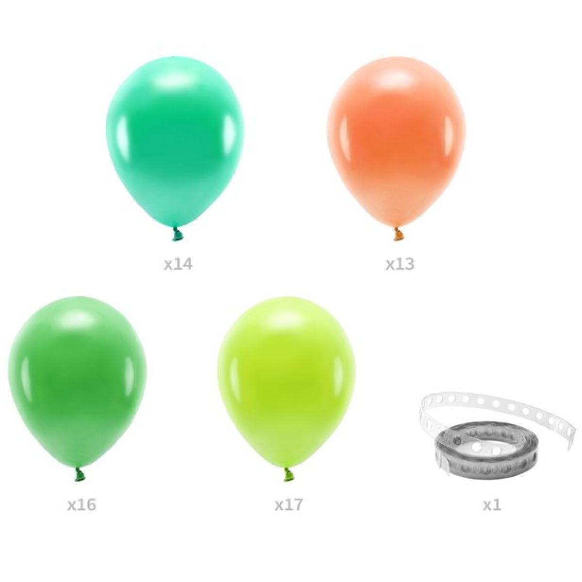 Green & Orange Tropical Balloon Arch Garland